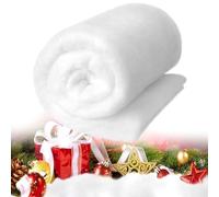 Carroterr Rotolo di coperta da neve natalizia, spessa coperta bianca morbida e artificiale, tessuto di cotone sotto l'albero di Natale per decorazioni natalizie e mostre invernali, decorazioni
