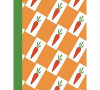 Carrots Covered Composition Notebook, Easter Basket Filler and Spring Gift, Checkered Design, 100 College Ruled Pages