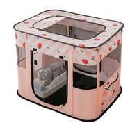 Carroza Penna pop per cani e gatti, cuccia per cani e gatti, per esercizi interni ed esterni, tenda per cani, parco giochi per cuccioli, grande (M, rosa)