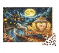 Carrozza da Favola Puzzle 1000 Pezzi Cartone per Adulti Notte Incantata Gioco di Puzzle 1000 Pezzi Famiglia Relax Regalo 38x26cm/1000pcs