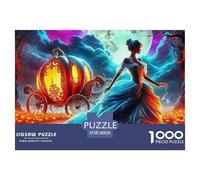 Carrozza da Fiaba Puzzle 1000 Pezzi Carta Puzzle per Adulti Scenario Notte Fantastica Gioco di Puzzle 1000 Pezzi Relax Casa Regalo 38x26cm/1000pcs