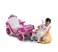 Carrozza Delle Principesse Disney Elettrica Con Cavallo 7,2V Rosa