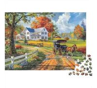 Carrozza di campagna Puzzle 1000 Pezzi Gioco di Puzzle 1000 Pezzi Carta Puzzle per Adulti Paesaggio rurale Relax Famiglia Decorazione Regalo 52x38cm/1000pcs