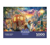 Carrozza di zucca Puzzle Impossible 1000 Pezzi Villaggio delle fiabe Decorazione Per La Casa. Giochi Rilassamento E Intelligence Per Adulti E Ragazzi Da 14 Anni 52x38cm/1000pcs