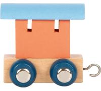 small foot Lettera Polare Vagone, Trenino in Legno combinabile a Piacere, da Decorare e Regalare, 12567, Multicolore, Salmone