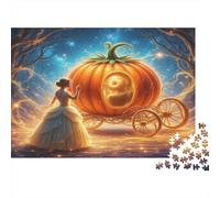 Carrozza Zucca Magica Puzzle 1000 Pezzi Carta per Adulti Notte da Fiaba Gioco di Puzzle 1000 Pezzi Relax Casa Famiglia Regalo 52x38cm/1000pcs
