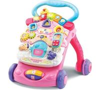 Carrozzina 2 in 1 VTech Super Talking Rosa con Pannello Musicale Smontabile, Sensore di Movimento, Più di 100 Canzoni, 9-36 Mesi