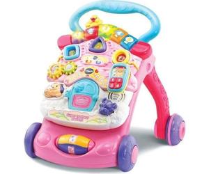 Carrozzina 2 in 1 VTech Super Talking Rosa con Pannello Musicale Smontabile, Sensore di Movimento, Più di 100 Canzoni, 9-36 Mesi