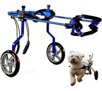 Carrozzina/Carrello per Cani a 2 Ruote Mobilità per Cani Disabili Regolabile Camminata Assistita da Ruote Auto per Riabilitazione delle Zampe Posteriori di Animali Domestici Disabi