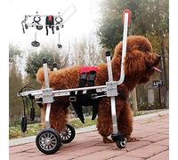 Carrozzina da passeggio per cani/gatti, carrozzina con gambe posteriori regolabili per cagnolino, carrozzina assistita per cani con disabilità di taglia grande/media/piccola (Size : Size XS)