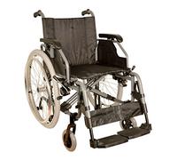 Carrozzina GIMA King in alluminio con seduta 46 cm, tessuto nero