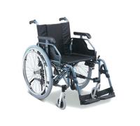 Carrozzina GIMA King in alluminio con seduta 46 cm, tessuto nero