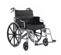 Carrozzina Manuale Pieghevole E Leggera, Adatta Per Esterni E Per La Casa, Cuscino Del Sedile Comodo E Spesso, Design Facile Da Controllare(Black 3)