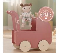 Carrozzina per bambole in legno Little Dutch con bambola di pezza – personalizzabile – Senza personalizzazione