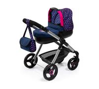 Carrozzina per Bambole Reig Stule Pram Blu Marino 63 cm