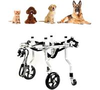 Carrozzina per Cani, Carrello per Cani Regolabile Cani di Piccola Taglia Gatti di Taglia Grande Carrozzina per Gambe Posteriori, Passeggini per Animali Domestici Regolabili con Supporto Comp