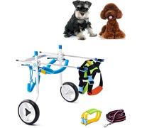 Carrozzina per Cani, Carrello per Cani Regolabile Carrozzina per Cani di Piccola Taglia per Zampe Posteriori, Carrozzina per Cani con Supporto Completo Regolabile per Mini Animali Domestici