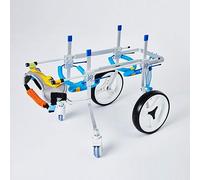 Carrozzina per cani, Carrello per cani regolabile Carrozzina per cani, Supporto completo regolabile Carrozzina per animali domestici Carrello per cani a 4 ruote Gambe anteriori e posteriori