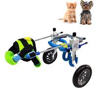 Carrozzina per cani, Carrello per cani regolabile Carrozzina per sollevamento cani per zampe posteriori/zampe posteriori, Carrello regolabile con supporto completo per gatti portatori di han