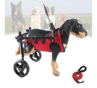 Carrozzina per Cani di Piccola Taglia con Corda di trazione per Zampe Posteriori, carrelli per Cani con ausili per la Mobilità Regolabili e Leggeri per Zampe Posteriori disabili, tutore per