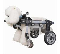 Carrozzina per Cani, Imbracatura per Mobilità, Supporto Posteriore per Carrozzina, Riabilitazione delle Zampe Posteriori, Materiale in Alluminio, 4 Ruote, M