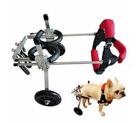 Carrozzina per Cani in Metallo Regolabile per Cani disabili, Carrello a 2 Ruote per Zampe Posteriori paralizzate, Ideale per Cani feriti - 5 Misure Disponibili (Taglia S)