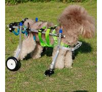 Carrozzina per cani leggera di piccola taglia per tutore per gamba e anca di cane, sedia a rotelle per riabilitazione per gatti deboli più anziani Supporto completo per 3-6 kg, Carrello per