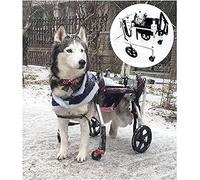 Carrozzina per Cani per Cani di Grossa Taglia Animale Disabile Arti Anteriori Arti Posteriori Carrello Elettrico Carrozzina per Cani A 4 Ruote Scooter per Cani Anziani Regolabile per Bulldog, Past