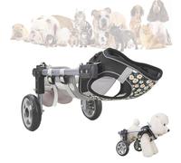 Carrozzina per Cani per Zampe Posteriori, carrelli per Cani Regolabili con 2/4 Ruote, deambulatore assistito Leggero per Cani disabili, ausili per la Mobilità degli Arti Posteriori per suppo