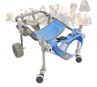 Carrozzina per Cani per Zampe Posteriori, carrelli per Cani Regolabili con 2/4 Ruote, deambulatore assistito Leggero per Cani disabili, ausili per la Mobilità degli Arti Posteriori per suppo