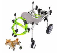Carrozzina per Cani Regolabile A Quattro Ruote, Rimorchio Leggero per Animali Disabili, Ausilio alla Mobilità Completo per Cani con Supporto per L'anca, per Animali di Piccola Taglia(M)