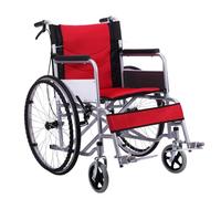 Carrozzina Per Disabili Carrello Pieghevole Leggero For Sedia A Rotelle For Anziani Scooter Manuale Ultraleggero Portatile For Disabili Sedie a Rotelle(Red)