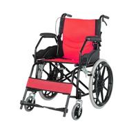 Carrozzina Per Disabili Sedia A Rotelle Pieghevole Leggera Con Sedile E Passeggino For Anziani Disabili Portatile Multifunzionale Sedie a Rotelle(Red)