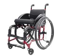 Carrozzina Per Disabili Sedia A Rotelle Sportiva Nuova Sedia A Rotelle Classica For Il Tempo Libero Pieghevole Comoda In Lega Di Alluminio Ultraleggera Sedie a Rotelle(Red,38cm)