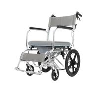 Carrozzina Per Disabili Sedia Da Toilette Con Ruote For Anziani Passeggino Leggero Pieghevole Disabili Multifunzione Portatile In Lega Di Alluminio Sedie a Rotelle(A)