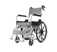 Carrozzina Per Disabili Sedia Da Toilette Con Ruote For Anziani Passeggino Leggero Pieghevole Disabili Multifunzione Portatile In Lega Di Alluminio Sedie a Rotelle(B)