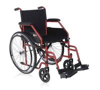 Carrozzina Pieghevole a rotelle - Modello Start Colore Rosso - Moretti