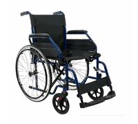 Carrozzina Pieghevole ad Autospinta Disabili e Anziani Sedia a Rotelle Basic