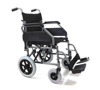 Carrozzina Pieghevole da Transito con Pedane Estraibili e Freni Azione