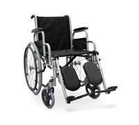 Carrozzina pieghevole in acciaio con freni