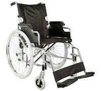 GIMA Carrozzina pieghevole royal, seduta 46 cm, in tessuto nero, 27715