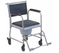 CARROZZINA SEDIA COMODA WC ACCIAIO INOX GIMA 100 kg sedia a rotelle seduta 44 cm