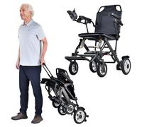 Carrozzine Elettriche Pieghevoli, Carrozzine Elettriche Leggere, Telaio In Alluminio, Capacità Di 100 Kg, Solo 37 Libbre,Carrozzina Elettrica Per Viaggi E Uso Quotidiano 20A