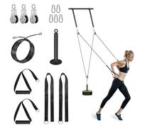 Carrucola Palestra,Puleggia Palestra Doppia Carrucola Cavi Palestra Multifunzione Lat Machine Palestra Casa per Allenamento della Forza dell’upper Body