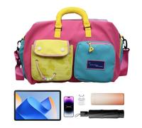 Carry On Bag - Fabric Travel Duffle With Shoe Compartment | 16.93 Inch waterproof foldable tote with multi pockets for gym, sports, vacation, weekend trips, hospital and airplane travel
