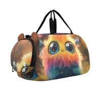 Carry on Duffel Bag Boy Beautiful Snowman Inverno Weekender Pernottamento Ragazze Tote Duffle Bags Viaggio con Tracolla, Carino Fox Tramonto Toni Caldi, classico