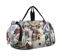 Carry on Duffel Bag Boy Beautiful Snowman Inverno Weekender Pernottamento Ragazze Tote Duffle Bags Viaggio con Tracolla, Bellissimo pupazzo di neve invernale, classico