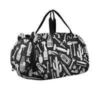 Carry on Duffel Bag Boy Classic Rosso Nero Plaid Pernottamento Weekender Duffel Ragazze Tote Duffle Bags Viaggio con Tracolla, Strumenti modello DIY Monocromatico, classico