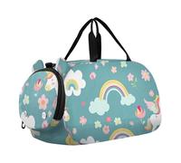 Carry on Duffel Bag Boy Colorful Seashells Starfish Blu Pernottamento Weekender Duffel Ragazze Duffle Bags per Bagagli da Viaggio Bambini Sport, carino cartone animato unicorni fiori verde, classico