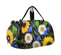 Carry on Duffel Bag Boy Toddler Weekender Bags Girls Tote Duffle Bags Travel con tracolla Giocoso Monkey Faces Beige Carino, Girasoli Colorati Margherite Nero, classico